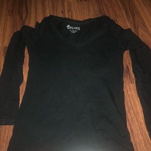 Splash Brand Black Long Sleeved V Neck shirt